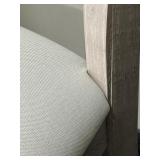 Honai Dining Chairs - White Upholstered Seats - Light Wood Finish - Slatted Back - Set of 2 (Matches lot 35)