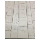 Farmhouse Dining Table - Whitewashed Plank Top & Central Pedestal Base