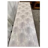 Vinyl Console Table with Gold Bamboo style Legs - 2 Drawers