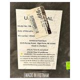 Universal Furniture Round End Table Model 788 - Gold-tone X-brace Base - Made in Vietnam