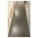 Black 6-Drawer Dresser - Two-Column Layout with Brushed Metal Handles