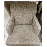 Pair of Armchairs - Leaf-patterned Upholstery #1