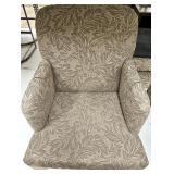 Pair of Armchairs - Leaf-patterned Upholstery #1