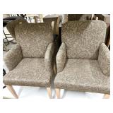 Pair of Armchairs - Leaf-patterned Upholstery #2
