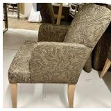 Pair of Armchairs - Leaf-patterned Upholstery #3