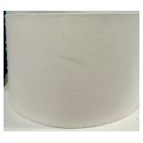 Teal Glass Table Lamp - Diamond-Pattern Base & White Drum Shade