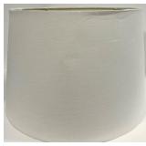 Teal Blue Glass Table Lamp & White Fabric Shade