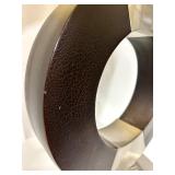 Donut Ring Table Lamp - Linen Shade & Metal Base