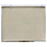 Hourglass Table Lamp - Cream Textured Base & Linen Shade - #1