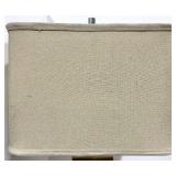 Hourglass Table Lamp - Cream Textured Base & Linen Shade - #2