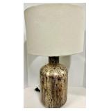 Speckled Ceramic Table Lamp - Off-White Drum Shade