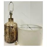 Speckled Ceramic Table Lamp - Off-White Drum Shade