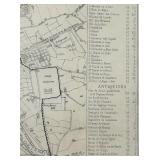 Map Print - Antiquités Framed Old French Map with Monument Listings