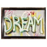 Dream Graffiti Wall Art Print in Black Frame