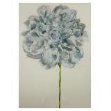 Blue Hydrangea Floral Wall Art - Framed Print in Silver Frame