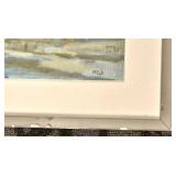 Beach Dunes Seascape - MDK Framed Landscape Painting Signed MDK