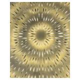 Brass Sunburst Pattern Vent Cover Grille - Decorative Wall Register
