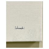 Blue & White Ginger Jar Floral Painting on Canvas by Ihaki