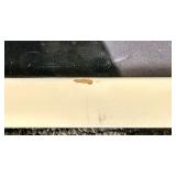 Vintage Framed Black & White Photograph of Tall Tower with Illuminated Panels