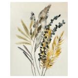 Framed Botanical Print - Dried Plant Arrangement & Silver Frame