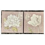 Northern White Floral Canvas Diptych - 2-Piece Wall Art Set