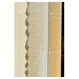 Abstract Striped Watercolor Collage on Torn-Edge Paper Framed Artwork