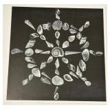 Seashell Radial Collage Framed Wall Art