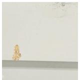 Framed Abstract Print - Black & Gold Vertical Stripes on White Mat