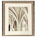 Gothic Cathedral Vaults - Framed Black & White Architectural Print