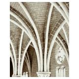 Gothic Cathedral Vaults - Framed Black & White Architectural Print