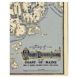 Map of Mount Desert Island & the Coast of Maine - Boston & Maine Railroad