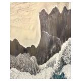 Acrylic Painting - Abstract Teal Ocean Waves