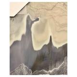 Acrylic Painting - Abstract Teal Ocean Waves