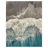 Acrylic Painting - Abstract Teal Ocean Waves