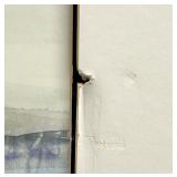 Abstract Landscape Watercolor Framed Art Print - Black Frame & White Mat