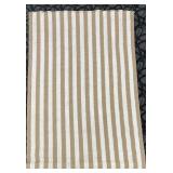 Striped Woven Rug - Tan & White 61" x 90"