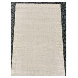 Amer Rug - Grey Geometric Border Area Rug for Living Room, Modern Textured Design 5