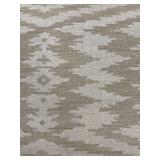 Beige Ikat Pattern Area Rug  59" X 92"