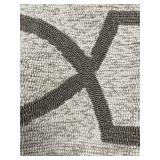 Square Geometric Border Area Rug - Beige & Grey - 82" x 82"