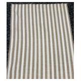 Striped Area Rug - Beige & Brown - 82" x 105"
