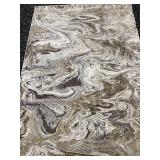 Nourison Marble Swirl Area Rug - Abstract Beige Ivory Taupe Modern Design 7