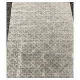 Capel Area Rug - Gray & Ivory Geometric Trellis Pattern - 8
