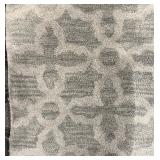 Capel Area Rug - Gray & Ivory Geometric Trellis Pattern - 8