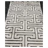 Enchant Collection Rug - Ivory & Dark Brown - Power Loomed - 7