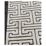 Enchant Collection Rug - Ivory & Dark Brown - Power Loomed - 7