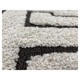 Enchant Collection Rug - Ivory & Dark Brown - Power Loomed - 7