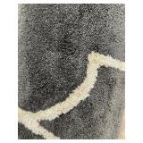 AMER HOR-22 Moroccan Trellis Area Rug - Dark Gray & Ivory 8 ft x 11 ft