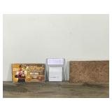 Lot of NASCAR Collectibles - 2001 Authentic Images Tony Stewart #20 Collectible Card, Authentic Race used sheet metal from Kasey Kahnes 2005 Dodge dealers UAW Dodge Charger and Kasey Kahnes #9 Leather