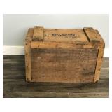 Vintage Wooden Box with Hatched Door - Digiorgio Fruit Corporation