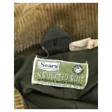 Sleeping Bag - Sears Insulated Coveralls (Size 46 Tall) - Camouflage Button Up Shirt ( Looks like it’s a Large or XL)